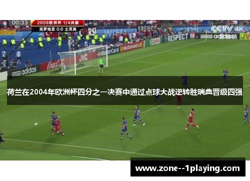 荷兰在2004年欧洲杯四分之一决赛中通过点球大战逆转胜瑞典晋级四强