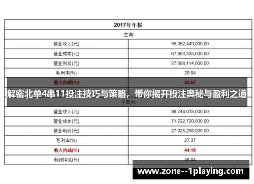 解密北单4串11投注技巧与策略，带你揭开投注奥秘与盈利之道